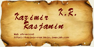Kazimir Rasjanin vizit kartica